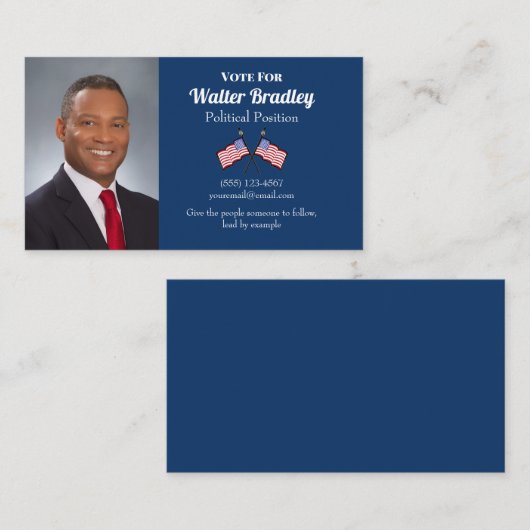 Amerikaans politiek Visitekaartje (Voorkant / Achterkant)