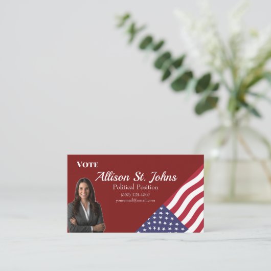 Amerikaans politiek Visitekaartje (Staand voorkant)