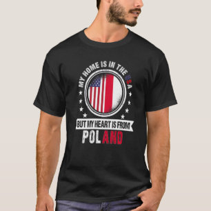 Amerikaans Pools vlaghart uit Polen, Amerikaans Pa T-shirt