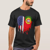 Amerikaans Portugees erfgoed - Maand Portugal vlag T-shirt (Voorkant)