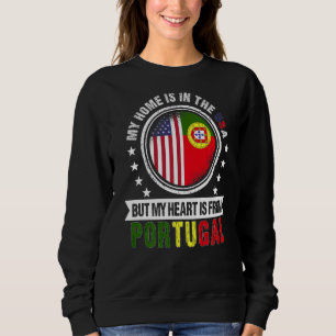 Amerikaans Portugees Vlag Hart Portugal Amerikaans Trui