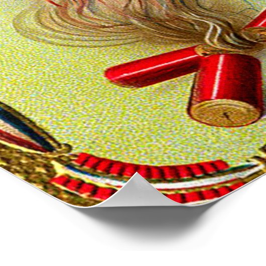  Amerikaans Poster juli Vierde (Hoek)