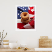 Amerikaans Poster met vlag en donuts Design/print  (Keuken)