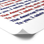 Amerikaans Poster met vlaggedicht (Hoek)