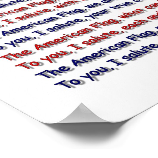 Amerikaans Poster met vlaggedicht (Hoek)