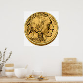Amerikaans Poster van de Amerikaanse Buffalo Gold  (Keuken)