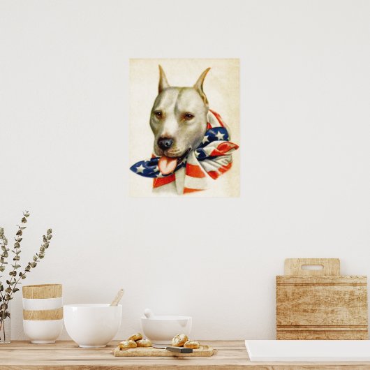 -Amerikaans Poster van de Amerikaanse patriottisch (Keuken)