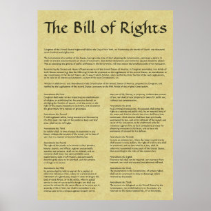 Amerikaans Poster van de Bill of Rights