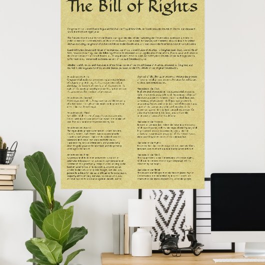 Amerikaans Poster van de Bill of Rights (Thuiskantoor)
