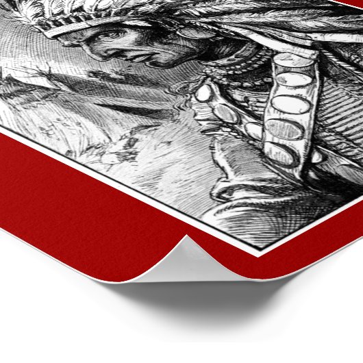 Amerikaans Poster van Indische opperbevelhebber (Hoek)