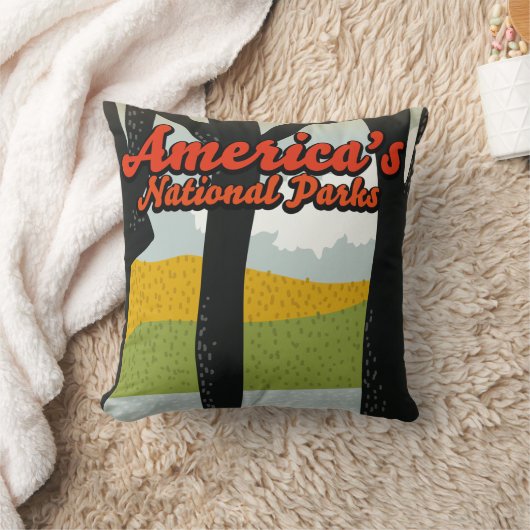 Amerikaans Poster van nationale parken Kussen (Deken)