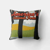 Amerikaans Poster van nationale parken Kussen (Achterkant)