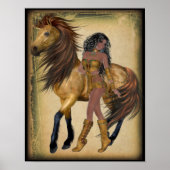 Amerikaans Poster van prinses en paarden (Voorkant)