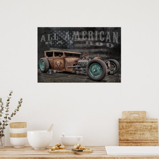 Amerikaans Poster van Rat Rod (Keuken)