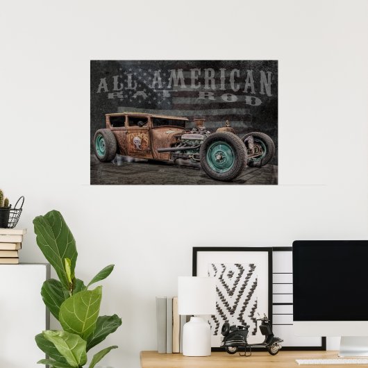 Amerikaans Poster van Rat Rod (Thuiskantoor)