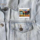 Amerikaans Poster Vierkante Button 5,1 Cm (In situ)