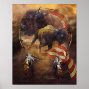 Amerikaans Poster voor buffelkunst/afdrukken