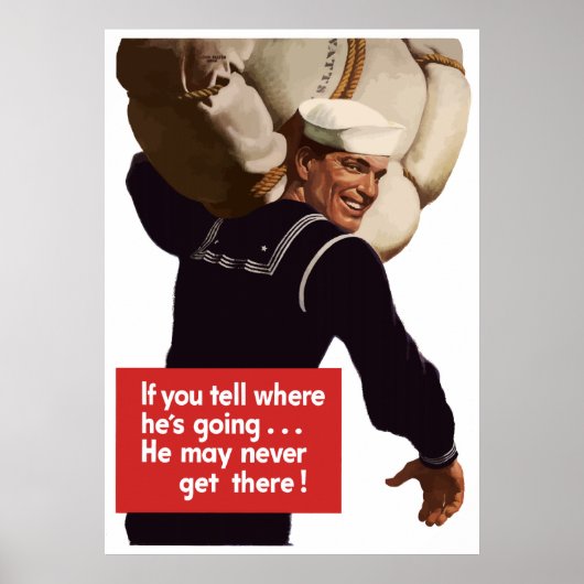 Amerikaans Poster voor de Sailor War (Voorkant)