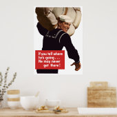 Amerikaans Poster voor de Sailor War (Keuken)