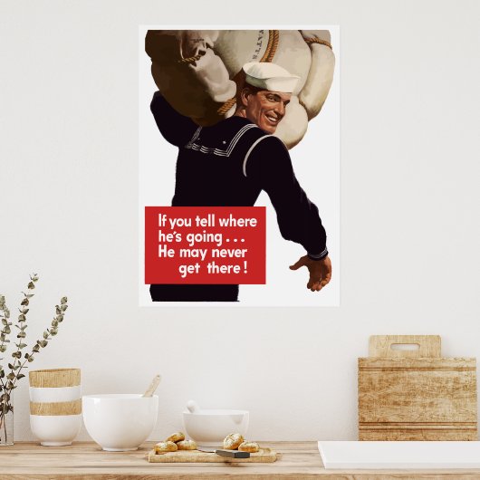 Amerikaans Poster voor de Sailor War (Keuken)