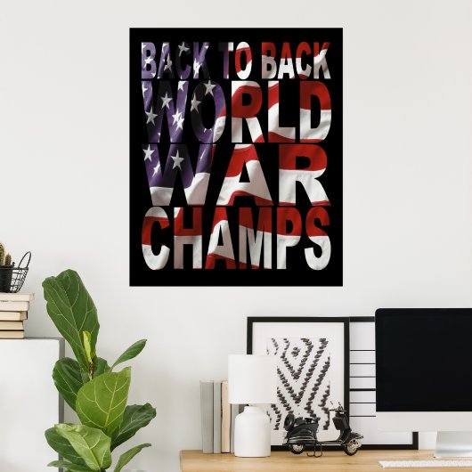 Amerikaans Poster voor de wereldoorlogskampioensch (Thuiskantoor)
