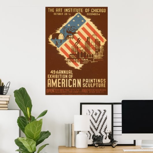  Amerikaans Poster voor schilderijen (Thuiskantoor)
