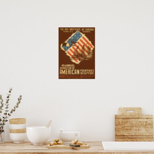  Amerikaans Poster voor tentoonstelling (Keuken)