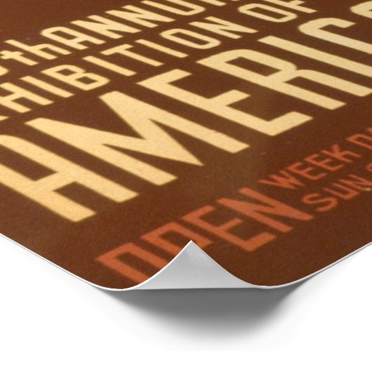  Amerikaans Poster voor tentoonstelling (Hoek)