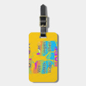 Amerikaans prachtig vormgegeven tekstontwerp bagagelabel (Voorkant verticaal)