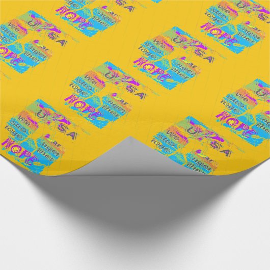 Amerikaans prachtig vormgegeven tekstontwerp cadeaupapier (Hoek)