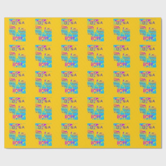 Amerikaans prachtig vormgegeven tekstontwerp cadeaupapier (Vlak)