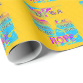 Amerikaans prachtig vormgegeven tekstontwerp cadeaupapier (Rol Hoek)