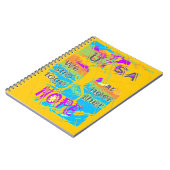 Amerikaans prachtig vormgegeven tekstontwerp notitieboek (Linkerzijde)