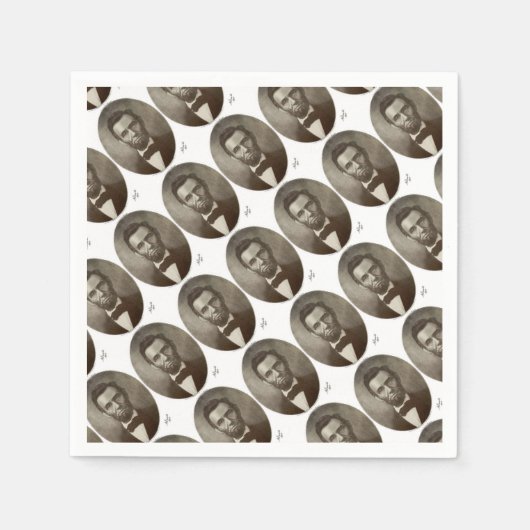 Amerikaans President Abe Lincoln  Portret Servet (Voorkant)