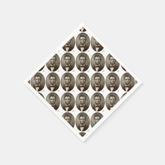 Amerikaans President Abe Lincoln  Portret Servet (Hoek)