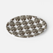 Amerikaans President Abe Lincoln  Portret VS Papieren Bordje (Gekanteld)