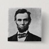 Amerikaans president Abraham Lincoln, Burgeroorlog Vierkante Button 5,1 Cm (Voorkant)