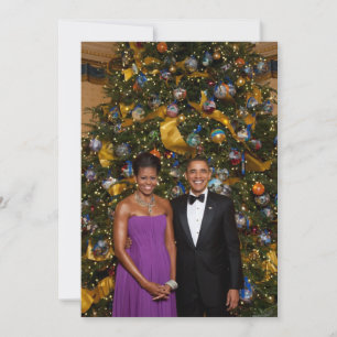 Amerikaans president Barack Obama op kerstkaart