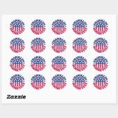 Amerikaans President Franklin Roosevelt Ronde Sticker (Vel)