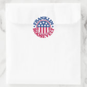 Amerikaans President Franklin Roosevelt Ronde Sticker (Tas)