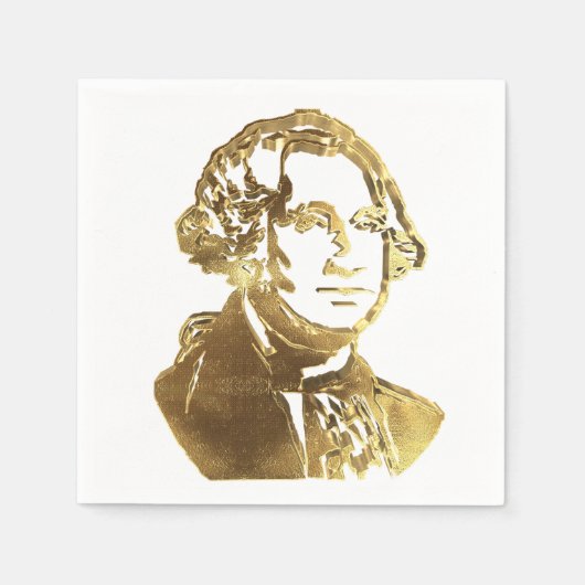 Amerikaans President George Washington Golden Chic Servet (Voorkant)