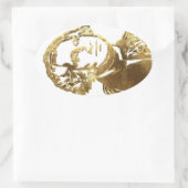 Amerikaans President George Washington Portrait Go Ovale Sticker (Tas)