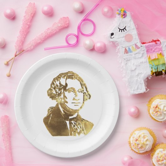 Amerikaans President George Washington Portrait Go Papieren Bordje (Feest)