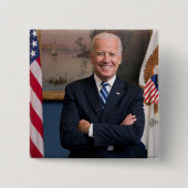 Amerikaans president Joe Biden als senator Vierkante Button 5,1 Cm (Voorkant)