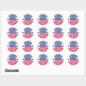 Amerikaans President John Adams Ronde Sticker (Vel)