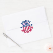 Amerikaans President John Adams Ronde Sticker (Envelop)