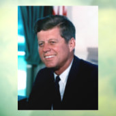 Amerikaans president John F. Kennedy in het Oval O Raamsticker (Vel 3)