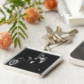 Amerikaans president John Kennedy op persconferent Sleutelhanger (Zijkant)