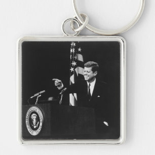 Amerikaans president John Kennedy op persconferent Sleutelhanger