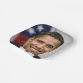 Amerikaans President kiest Barack Obama Papieren Bordje (Gebogen)
